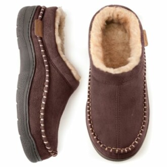 Zigzagger Men's Slip On Moccasin Slippers