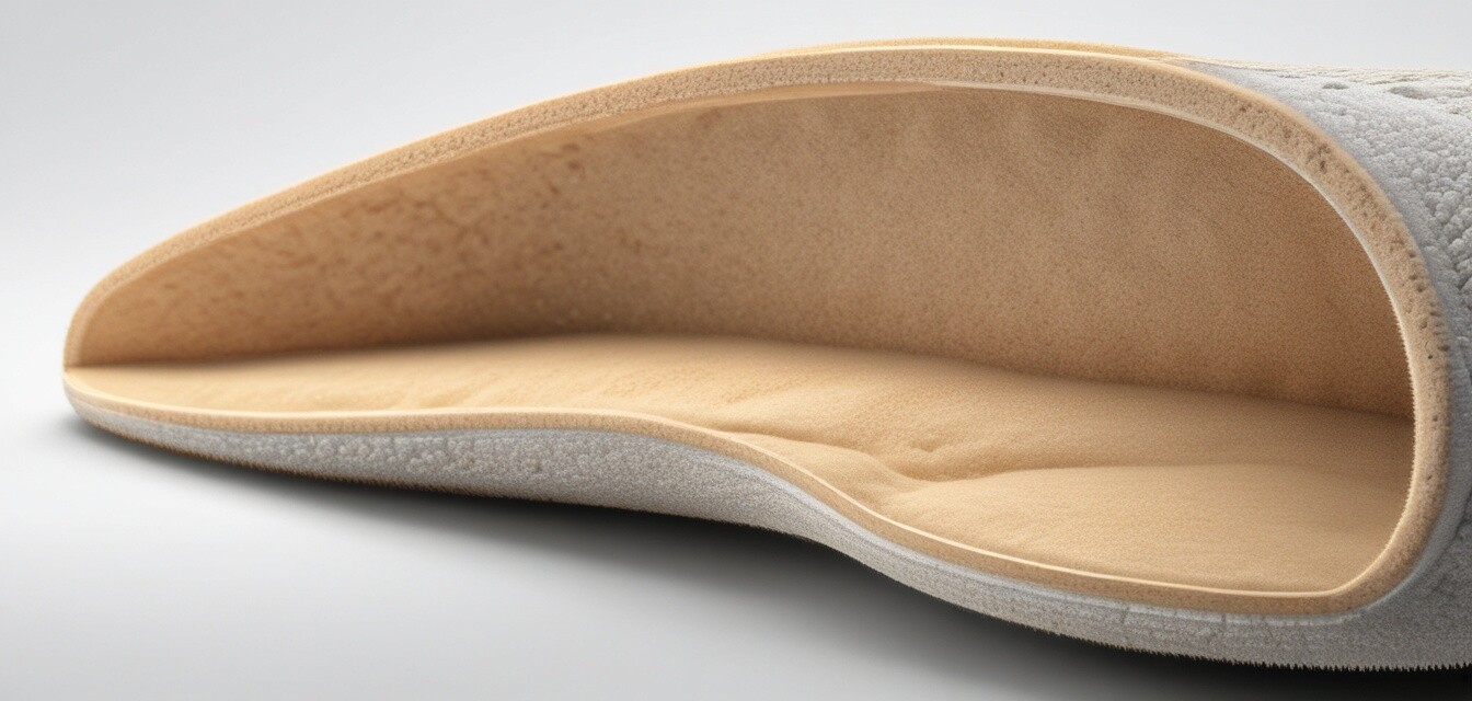 Slipper footbed with memory foam