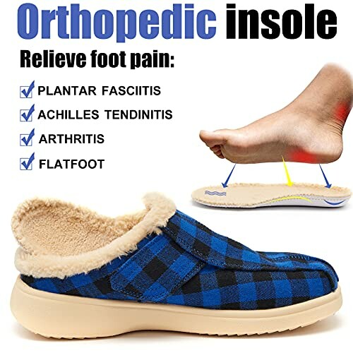 Mens Adjustable Orthopedic Slippers